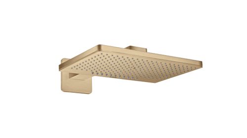 AXOR-HG-AXOR-ShowerSolutions-Kopfbrause-460-300-2jet-mit-Brausearm-und-softsquare-Rosette-Brushed-Bronze-35275140 gallery number 1